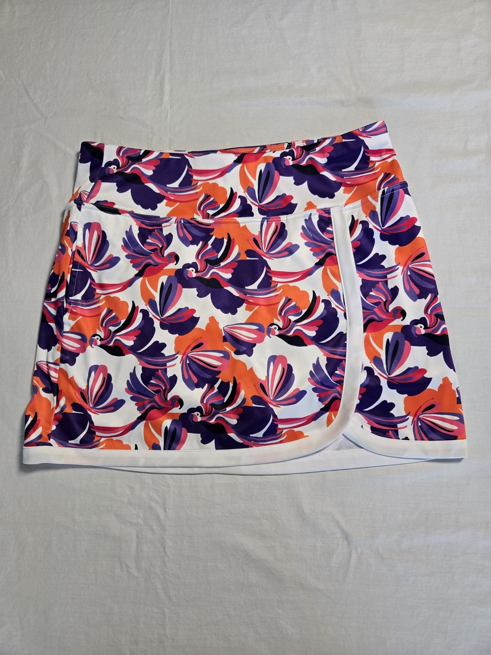 PGA Tour White, Purple, Orange Golf Skort